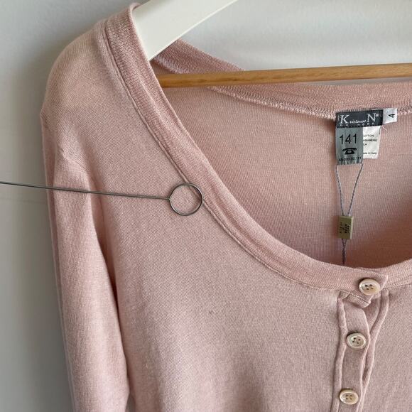 KristenseN Du Nord Sweater Womens Soft Pink Cardigan Size‎ XL Quiet Luxury Nwt - Picture 9 of 12